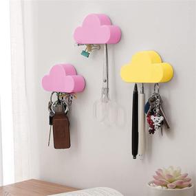 img 2 attached to 🌈✨ Pink Cloud Magnetic Key Holder: Cute Decorative Way to Keep Keys Organized on the Wall