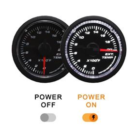 img 2 attached to 🚗 Enhance Vehicle Performance with MOTOR METER RACING Universal EGT Gauge Kit - 2000 F Pyrometer - White LED - 2-1/16" 52mm - Black Dial - Car, Truck, Automotive