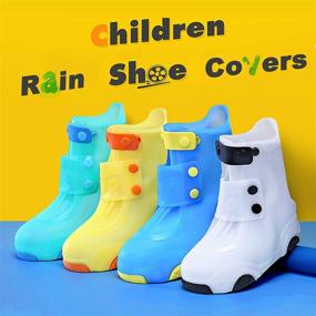 img 3 attached to LOSHTH Kids Waterproof Rain Boots Shoe Covers – Non-Slip Soles, Elastic & Foldable for Boys, Girls, Toddlers