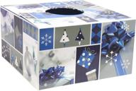 🎄 новая коробка для елки в рождественском стиле - оригинальный чехол для подставки в синем и серебряном дизайне (большой размер 20 дюймов) логотип