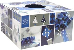 img 3 attached to 🎄 Новая коробка для елки в рождественском стиле - Оригинальный чехол для подставки в синем и серебряном дизайне (Большой размер 20 дюймов)