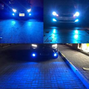 img 3 attached to 🚙 Alla Lighting Ice Blue LED Fog Lights Bulbs - H8 H16 H11, 8000K, 2800 Lumens, Xtreme Super Bright, COB-72 SMD, 12V DRL Replacement for Cars, Trucks