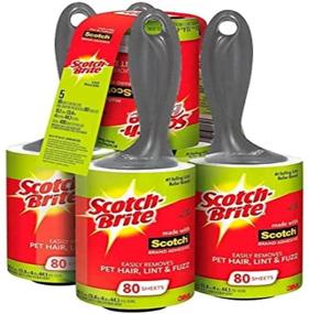 img 1 attached to 🧻 Efficient Scotch Brite Value Pack Lint Roller with 80 Sheets (Pack of 5) - Tackle Lint in Bulk!