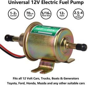 img 3 attached to 🔥 Universal 12V Low Pressure Fuel Pump for Gasoline Carburetor - HEP-02A