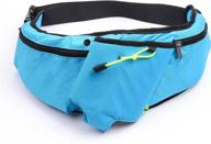 👜 u-times fanny bag - running belt pouch & waist pack for women/men | with water bottle holder, headphone jack hole, and fluorescent tape logo