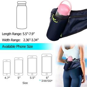 img 1 attached to 👜 U-TIMES Fanny Bag - Running Belt Pouch & Waist Pack for Women/Men | With Water Bottle Holder, Headphone Jack Hole, and Fluorescent Tape