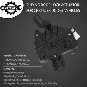 img 3 attached to High Quality Sliding Door Actuators for 2001-2007 Chrysler & Dodge Vehicles - Replaces OEM Part Numbers 4717960AC, 4717961AB, 4717961AA