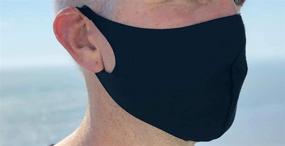 img 1 attached to Washable Mask 1 Layer: Ultralight & Breathable Spandex Material - Black (4 Pack)