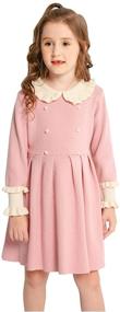img 4 attached to SMILING PINKER Dresses Sweater Pleated Girls' Clothing