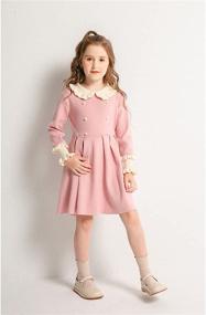 img 1 attached to SMILING PINKER Dresses Sweater Pleated Girls' Clothing