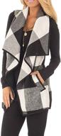 stylish checkered waistcoat for women: helida women's irregular waistcoat in coats, jackets & vests logo