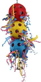 img 4 attached to 🦜 Colorful Shredding Bonka Bird Toys for African Grey Parrots, Amazon, Quakers, Budgies, Finches - 1088 Stuff Balls