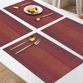 img 2 attached to Enhance Your Dining Experience with Homaxy Placemats Dining Table Set