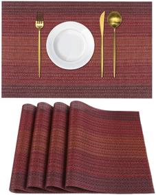 img 4 attached to Enhance Your Dining Experience with Homaxy Placemats Dining Table Set