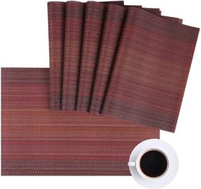 img 1 attached to Enhance Your Dining Experience with Homaxy Placemats Dining Table Set