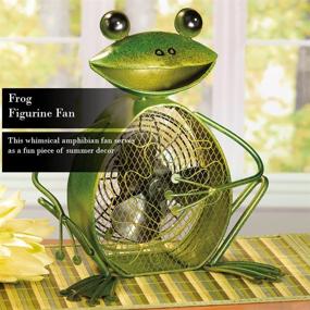 img 1 attached to 🐸 7-Inch Deco Breeze Frog Table Fan - Two-Speed Electric Decorative Figurine Desk Fan for Tabletop