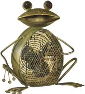 🐸 7-inch deco breeze frog table fan - two-speed electric decorative figurine desk fan for tabletop logo