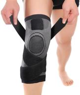 🦵 knee sleeve with side stabilizers – joint pain and arthritis relief, circulation compression for improved support – wearable anywhere logo