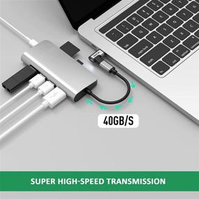 img 1 attached to 💻 24-Pin USB C Magnetic Adapter with Thunderbolt 3, PD 100W Quick Charging, 40Gb/s Data Transfer, 4K@60Hz Video Output – Compatible with MacBook Pro/Air and Other USB-C Devices