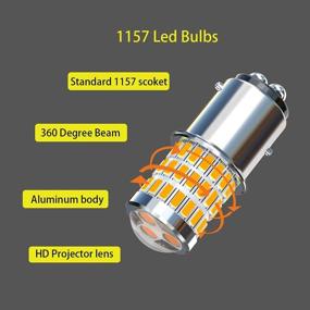 img 1 attached to Kitchasy 1157 7528 2357 2057 BAY15D Led Car Bulbs