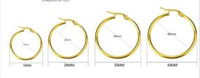 img 2 attached to High Polished Stainless Steel Rounded Hoop Earrings for Women Girls - Gipsy Earrings (Diameter Range: 12mm-70mm)