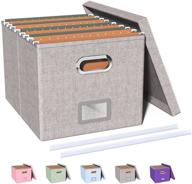 📦 oterri file storage organizer box: portable & durable hanging file box for letter/legal folders in office/decor/home - gray, 1 pack логотип