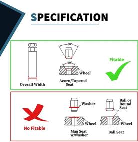 img 2 attached to YITAMOTOR Lug Nuts 12X1 5 Compatible