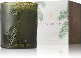 img 4 attached to 🌲 6.5 Oz Thymes Green Glass Candle - Fragrant Frasier Fir Scent