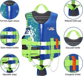 img 2 attached to HeySplash Life Jacket for Kids: Child Size Swim Vest with Survival Whistle, Easy On/Off, 35-77 lbs