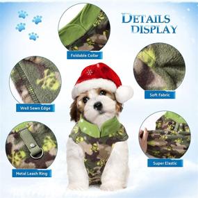 img 2 attached to 🐶 Dog Sweater with Leash Ring: Winter Fleece Vest Pet Pullover Jacket - Warm Clothes for Small Dogs, Cats, Chihuahuas, Puppies - 4-Piece Fabric Set for Boys