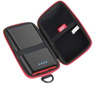 protective carrying case for ekrist/lanluk power bank 25800mah - durable hard travel case with black/red zipper logo