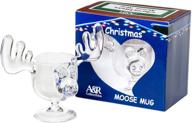 🦌 christmas eggnog moose mug - 8 oz acrylic - safer alternative to glass logo