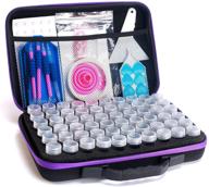 🎨 mxtallup 60 slots diamond painting storage: portable diamond art bag kit for tools & accessories - purple (tygj011) logo