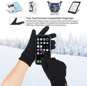 img 1 attached to 🧤 Maylisacc Men's Winter Touchscreen Gloves - Perfect Christmas Accessories for Scarves