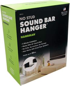 img 3 attached to 🔈 Hangman SBH-6: No-Stud Soundbar Hanger in Sleek Black - Efficient, Reliable Mounting Solution