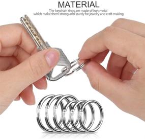 img 2 attached to 🔑 FANDAMEI 200-Piece Split Key Rings Bulk for Keychain Key and Art Crafts - 25 mm/0.98 inch & 28 mm/1.1 inch - Affordable and Versatile