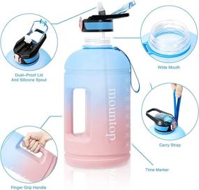 img 3 attached to 💧 Stay Hydrated with Mountop 1 Gallon Water Bottle: Time Marker, Leak-proof & BPA-free - Ideal for Fitness, Gym, Outdoor Activities