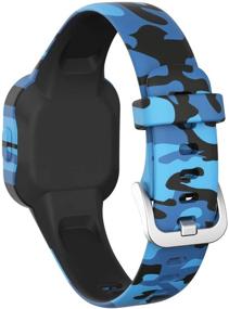 img 3 attached to 🦎 RuenTech Garmin Vivofit jr 3 Bands: Camouflage Silicone Replacement Wristbands for Kid's Vivofit jr. 3 Fitness Tracker (Camo-3pcs)