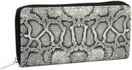 ayliss snakeskin leopard leather women's handbags & wallets with zipper logo