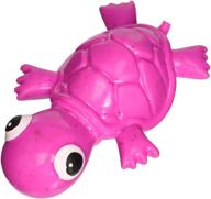 🐢 cycle dog ecolast recycled material 3-play turtle dog toy - mini, fuchsia logo