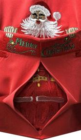 img 1 attached to 👕 Stylish Bamboo Cay Embroidered Peekaboo Christmas Men's Clothing and Shirts: Unveil Festive Fashion!