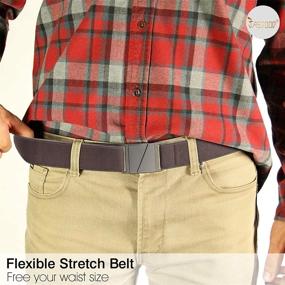 img 1 attached to Elastic Casual Buckle Women's Belt Stretchable Invisible Accessories