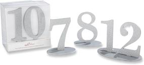 img 2 attached to 🌟 Silver Glitter Acrylic Table Numbers by Kate Aspen, Set of 7-12