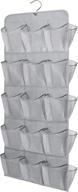 maximize closet space with misslo 30 large pockets dual sided hanging shoe organizer in grey логотип