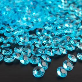 img 1 attached to 💎 Aqua Blue Craftjoje 6MM 10000pcs Acrylic Diamonds: Ideal Wedding Table Scattering Crystals, Bridal Shower & Party Decorations, Vase Fillers