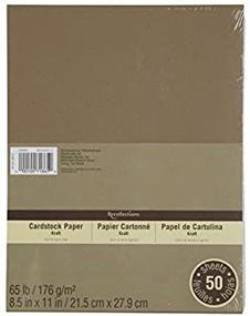 img 1 attached to 📄 Recollections Kraft Cardstock Paper Value Pack, 8.5 x 11 inches
