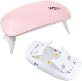 img 3 attached to 💅 XsSun Mini UV LED Travel Pocket Size Nail Dryer: Portable Gel Polish Lamp for Quick Drying - 6W Color Gel Curing, Base & Top Gel Dryer with Detection Light (Pink)