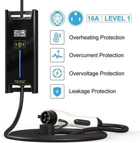 img 1 attached to 🔌 MEGEAR Level 1 EV Charger: Portable Electric Vehicle Charging Station with Timer and LCD Screen (NEMA5-15 Plug)