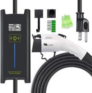 🔌 megear level 1 ev charger: portable electric vehicle charging station with timer and lcd screen (nema5-15 plug) logo