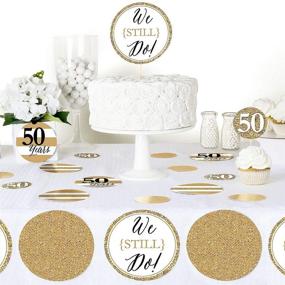 img 1 attached to 🎉 Sprinkle Joy with Big Dot of Happiness We Still Do - 50th Wedding Anniversary Giant Circle Confetti for Stunning Anniversary Party Decorations - Large Confetti 27 Count